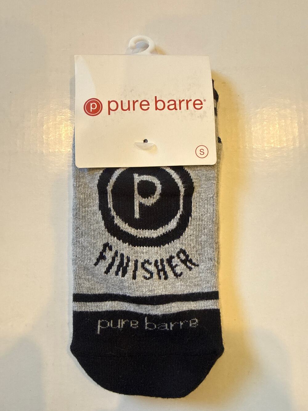 NWT Pure Barre Challenge Finisher low rise grip socks Small